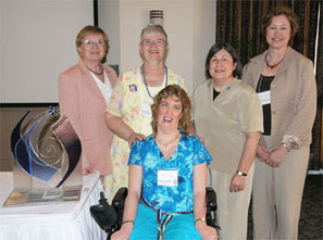 Pictured l to r: Anne B.Schink, Maryann Preble, Laura Antranigian, Lucille Zeph and Gail Fanjoy.