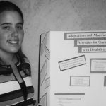 Developmental Disabilities concentration student presenting her poster – 1993