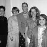 Sharon Gilbert, three TOP students and Sandy Doctoroff – 2004