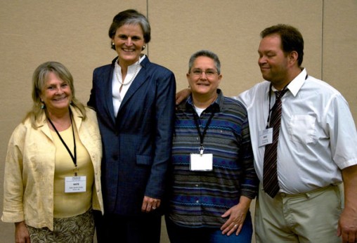 Kate Quinn Finlay, Tori McClure, Sandra Horne, and Eric McVay at SLN, May 2015
