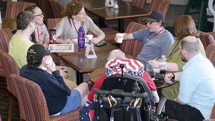 Self Advocates at a SARTAC Meeting.