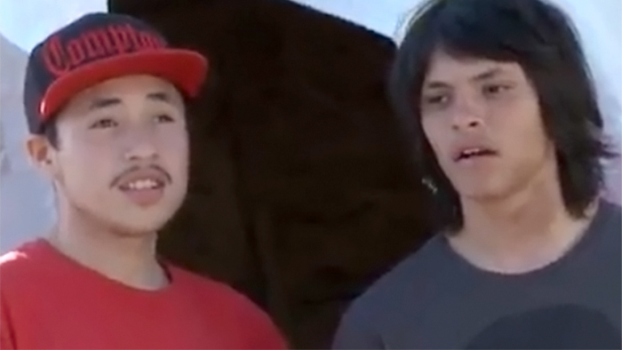 Two young men from Pine Ridge School featured in the Dream Out Loud video.