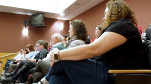 Audience members at Intelligent Lives screening.