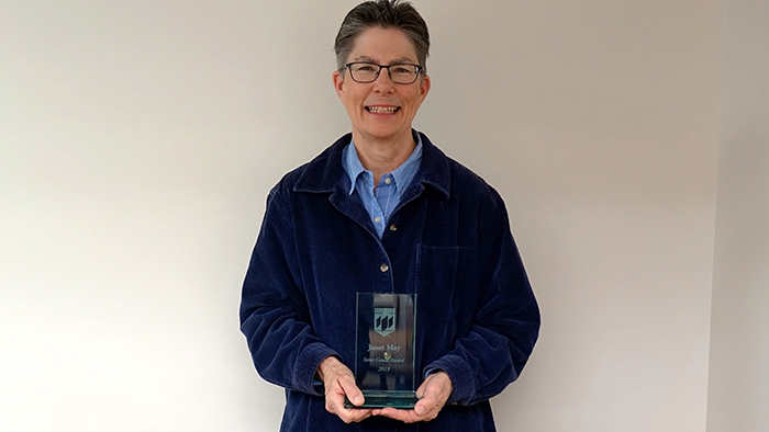 Janet May with the Steve Gould Award - 2019