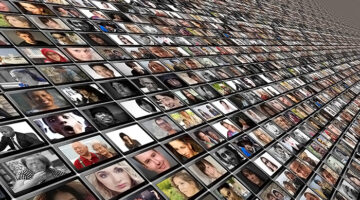 A wall of screen shots of hundreds of random people.