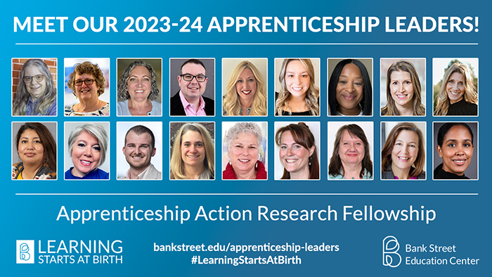 Headshots of 18 Apprenticeship Leaders who received an Apprenticeship Action Research Fellowship for 2023-2024.