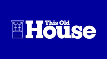 An illustration of a house with two windows and words that read 'This Old House' in white letters over a blue background.